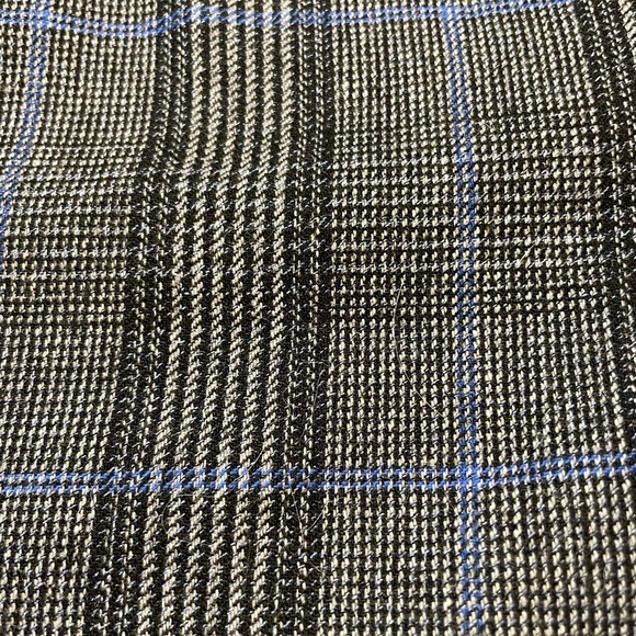 Banana Republic Logan Trousers Mid Rise Glen Plaid Gray Sz 4 - Picture 6 of 11